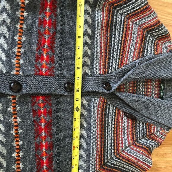 WOOLRICH Cumberland 9679 Charcoal 100% Lambswool Cardigan - Picture 8 of 10